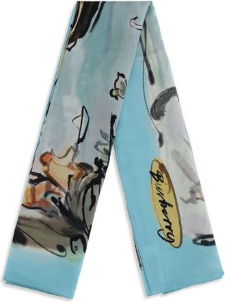 Burberry Womens Multicolor Silk Scarf