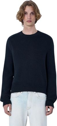 Our Legacy Crewneck Wool Sweater - Heren - Ronde hals truien - Zwart - XL - Katoen - Truien & Vesten