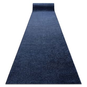 RugsX RugsX Softy Plain Runner in Blue | Size: 80 cm x 340 cm