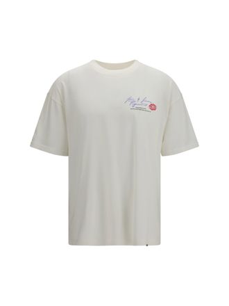 Represent Mens T-Shirt Love And Kisses Flat White Cotton T-Shirts Polos