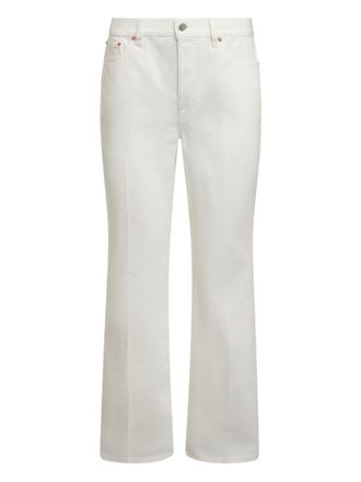 Gucci White Trumpet Denim Cotton Jeans