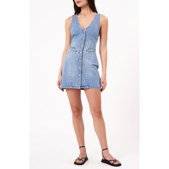 Rolla's Dallas Denim Minidress in Mid Vintage Blue at Nordstrom Rack, Size Large