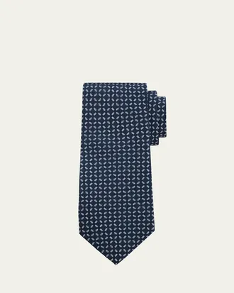 Ralph Lauren Purple Label Mens Silk Micro-Geometric Tie
