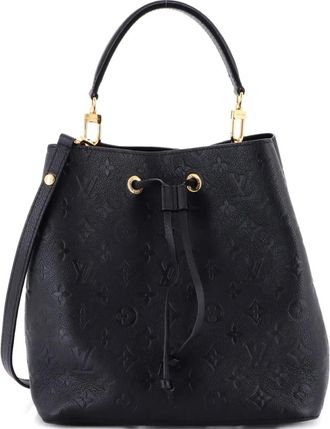 Louis Vuitton NeoNoe handtas leren MM bucket-tas met monogram-print - Zwart