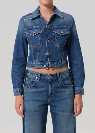 Citizens Of Humanity Charisse Shrunken Jacket In Blue