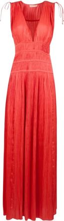 Ulla Johnson Dames, Jurken, Rood, Maat: S Satijn