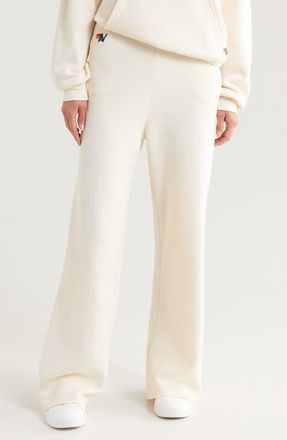 Aviator Nation Wide Leg Pocket Sweatpants in Vintage White at Nordstrom, Size Large