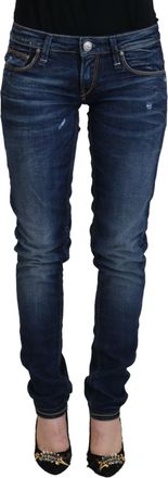 Acht Womens Skinny Jeans - Dark Blue Cotton - Size 26 (Waist)