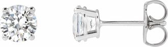 Diamond2Deal 14K Gold 1ct Lab-Grown Diamond Stud Earrings Clarity VS, Color F-G