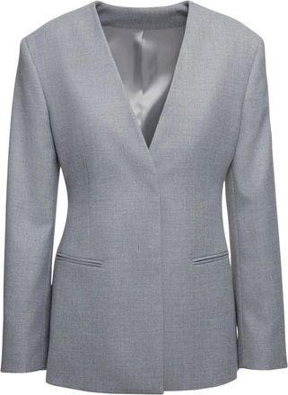 Wakakuu Icons Jassen, Dames, Grijs, XL, Leer, Blazer Chez