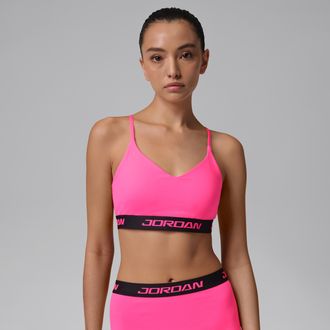 Nike Jordan Womens Jordan Sport Essentials Padded Adjustable Sports Bra in Pink | IF2255-645