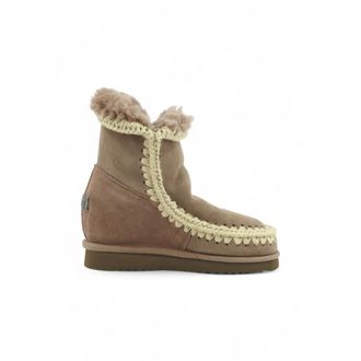 Mou Winterlaarzen - Dames - Schoenen - Beige - Maat: 40 EU Leer