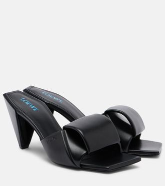 Loewe Origami leather mules