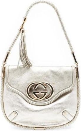 Gucci Pre-owned Britt Schoudertas - Dames - Vintage Schoudertas - Geel - ONE Size - Leer - Vintage