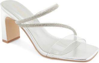 Christian Siriano Felicity Sandal in Clear/silver at Nordstrom, Size 6.5