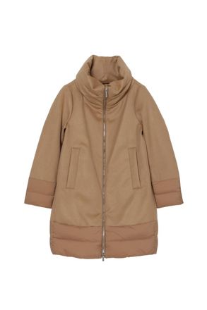Moorer Soraya-Le Wool-Cashmere Down Coat Camel