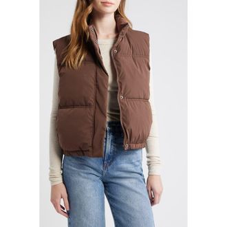 Thread & Supply Quilted Puffer Vest in Shaved Chocolate at Nordstrom, Size X-Small