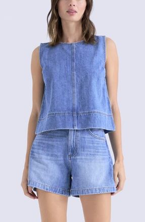 Pistola Denim Rue Sleeveless Denim Top in Sail Away at Nordstrom, Size X-Large Regular