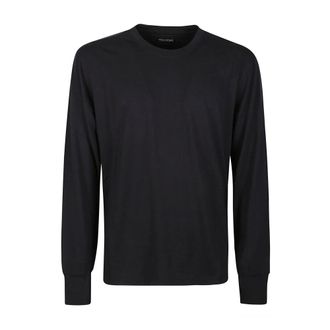 Tom Ford Tops, Heren, Zwart, M, Lb 999 Zwart Longsleeve T-shirt