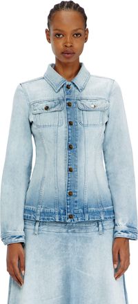 Diesel Hourglass denim trucker jacket - Denim Jackets - Woman - Blue