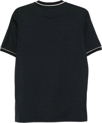 Eleventy Womens Piped-Trim Cotton T-Shirt Aw25 M