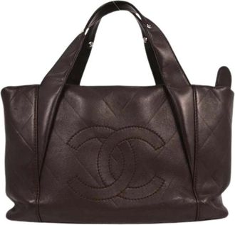 Chanel Pre-owned Leren Handtas - Dames - Vintage Handtas - Bruin - ONE Size - Leer - Vintage