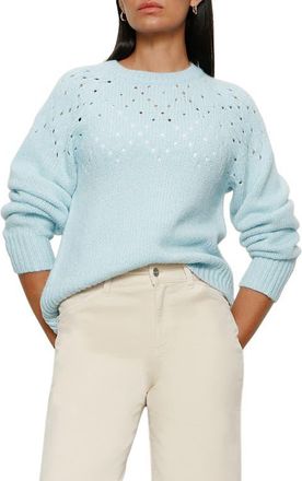 Sanctuary Femme Openwork Sweater in Aquamarine at Nordstrom, Size Xx-Small P