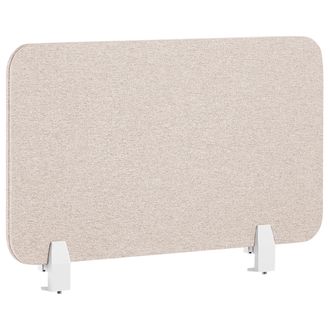 Beliani Panel Separador Beige 72 X 40 Cm Poli&eacute;ster Pet Pantalla Ac&uacute;stica Oficina Wally