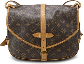 Louis Vuitton Brown Monogram Coated Canvas Saumur 30 (Authentic Pre-Loved)