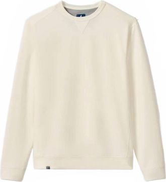 Johnnie-O Mens Willard Dri-Release Crewneck Sweatshirt In Sand Dollar