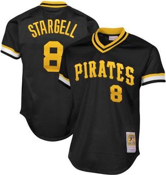 Mitchell & Ness Mens Mitchell & Ness Willie Stargell Black Pittsburgh Pirates Cooperstown Collection Big & Tall Mesh Batting Practice Jersey at Nordstrom, Size 3Xb