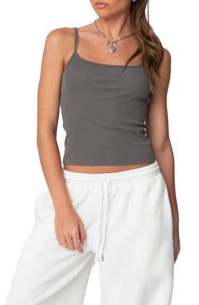 Edikted Deanna Cotton Tank in Gray at Nordstrom, Size X-Small