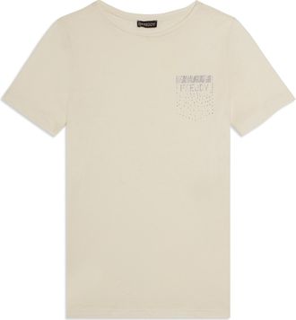 Freddy T-shirt manica corta con strass a forma di taschino FREDDY
