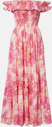 Poupette St Barth Abito lungo Suzanne in cotone