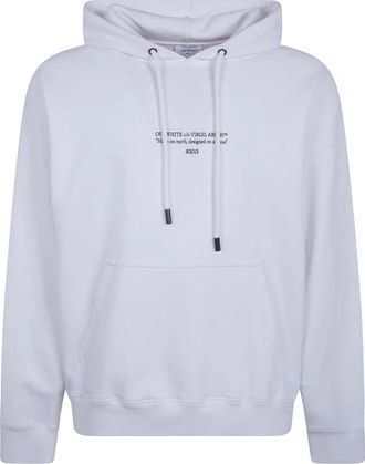 Off-white Graphic Print Katoenen Hoodie - Heren - Hoodies - Wit - M - Katoen - Hoodies & sweatvesten