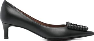 Roberto Festa Milano Lolita crystal-embellished pumps - women - Leather/Leather/Leather - 38 1/2 - Black