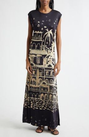 Johanna Ortiz Cardinal Direction Dress in Black /Ecru at Nordstrom, Size 12