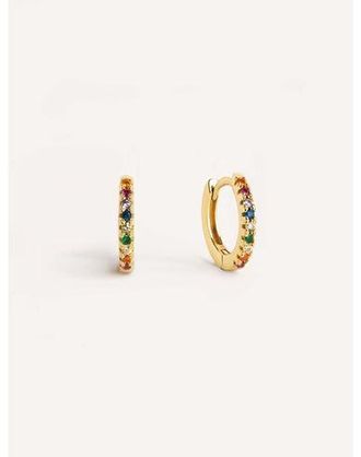 Singularu Colors Gold Hoop Earrings