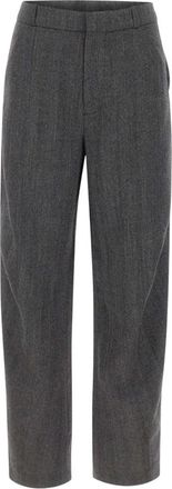 Coperni Rechte broek - Dames - Broeken - Grijs - Maat: XS Wol