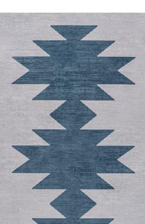 Jonathan Y Designs Chayton Minimalist Geometric Machine-Washable Area Rug in Slate Blue at Nordstrom, Size 8Ft 0In X 10Ft 0In