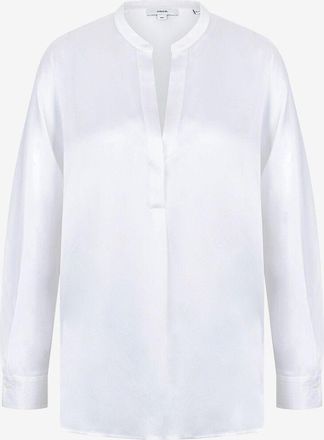 Vince Lang&auml;rmelige Bluse aus Seidensatin