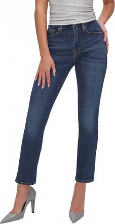 Good American Good Leg High Rise Straight Jeans In Blue