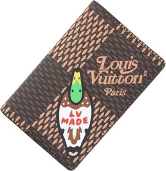 Louis Vuitton Pre-owned Damier Visitekaartjeshouder - Dames - Vintage Accessoires - Bruin - ONE Size - Vintage