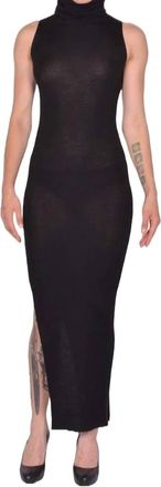 Rick Owens Abito Sleeveless Tube Dress In Black