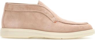 Santoni Stijlvolle enkellaarsjes - Heren - Loafers - Beige - 39 EU - Su&egrave;de - Schoenen