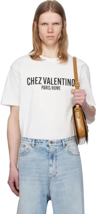 ストライプ コットン リネン Chez Valentino Tシャツ Valentino LONG-SLEEVED COTTON T-SHIRT WITH CHEZ VALENTINO