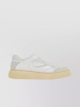 Ferragamo leather panelled low-top sneakers