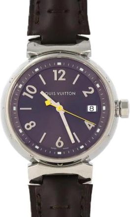 Louis Vuitton Pre-owned Vintage Polshorloge - Dames - Vintage Horloges - Blauw - ONE Size - Leer - Vintage