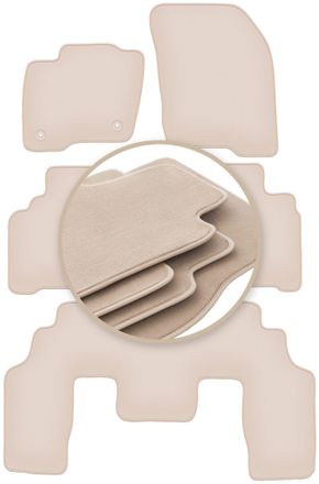 OEM Alfombrillas Premium Beige Para: Ford Galaxy Mk3 Monovolumen 2015