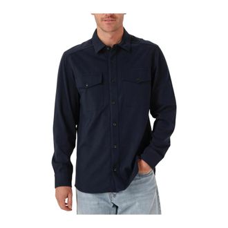 G-Star Navy Jersey Shirt voor Heren - Heren - Casual Overhemden - Blauw - M - Katoen - Overhemden